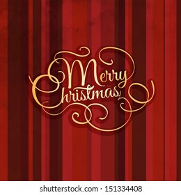 Christmas Card with calligraphic and typographic elements