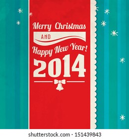 Christmas Card with calligraphic and typographic elements
