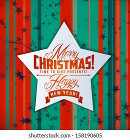 Christmas Card with calligraphic and typographic elements