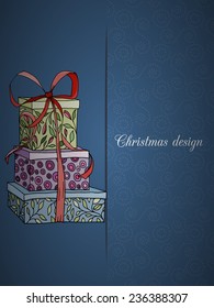 Christmas card can be used for website decoration, icon or holiday design