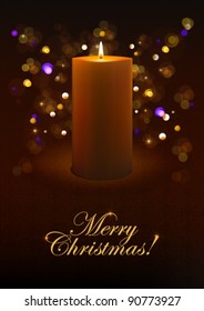 Christmas card candle