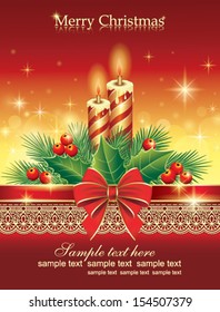 Christmas card with candles