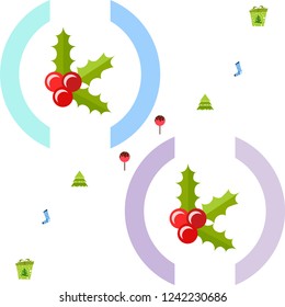 christmas card, candy fir gift christmas sock, vector background