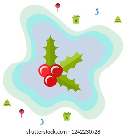 christmas card, candy fir gift christmas sock, vector background