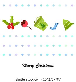 christmas card, candy fir gift christmas sock, vector background