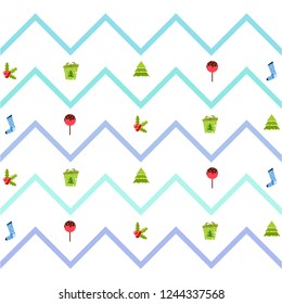 christmas card, candy fir gift christmas sock, vector background