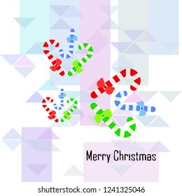Christmas card, Christmas candy, vector background