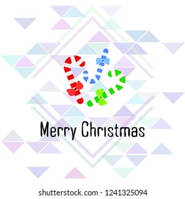 Christmas card, Christmas candy, vector background