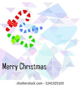 Christmas card, Christmas candy, vector background