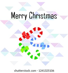 Christmas card, Christmas candy, vector background