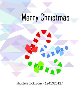 Christmas card, Christmas candy, vector background