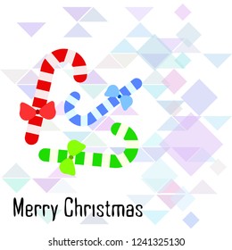 Christmas card, Christmas candy, vector background