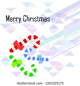 Christmas card, Christmas candy, vector background