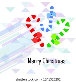 Christmas card, Christmas candy, vector background
