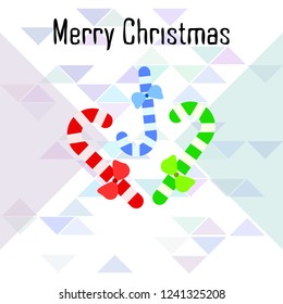 Christmas card, Christmas candy, vector background