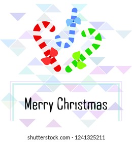 Christmas card, Christmas candy, vector background