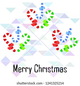 Christmas card, Christmas candy, vector background