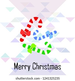 Christmas card, Christmas candy, vector background