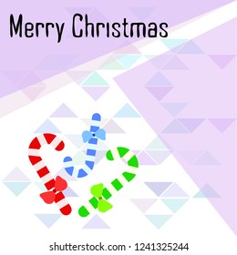 Christmas card, Christmas candy, vector background