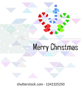 Christmas card, Christmas candy, vector background