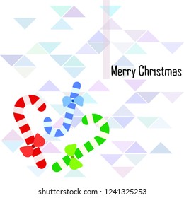 Christmas card, Christmas candy, vector background