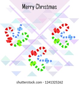 Christmas card, Christmas candy, vector background