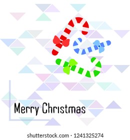 Christmas card, Christmas candy, vector background