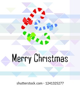 Christmas card, Christmas candy, vector background