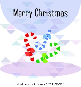 Christmas card, Christmas candy, vector background