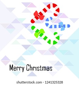 Christmas card, Christmas candy, vector background
