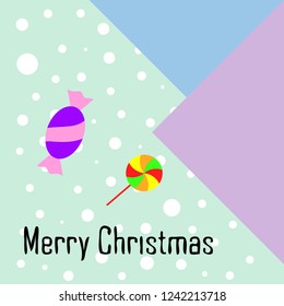 Christmas card, Christmas candy, vector background
