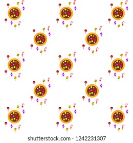 Christmas card, Christmas candy, vector background