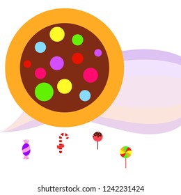 Christmas card, Christmas candy, vector background