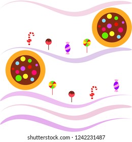 Christmas card, Christmas candy, vector background