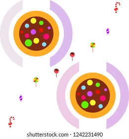 Christmas card, Christmas candy, vector background