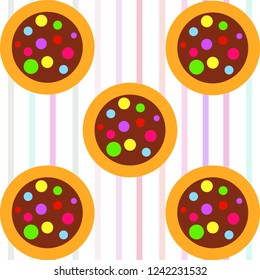 Christmas card, Christmas candy, vector background