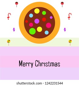 Christmas card, Christmas candy, vector background