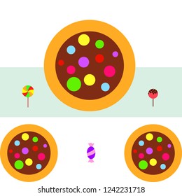 Christmas card, Christmas candy, vector background