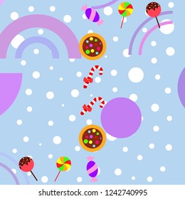Christmas card, Christmas candy, vector background