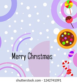 Christmas card, Christmas candy, vector background