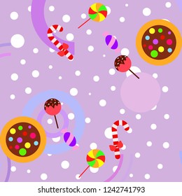 Christmas card, Christmas candy, vector background