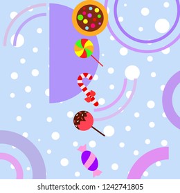 Christmas card, Christmas candy, vector background