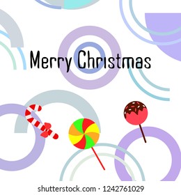 Christmas card, Christmas candy, vector background