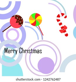 Christmas card, Christmas candy, vector background