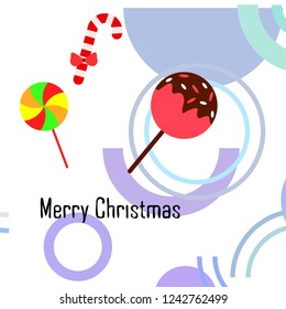 Christmas card, Christmas candy, vector background