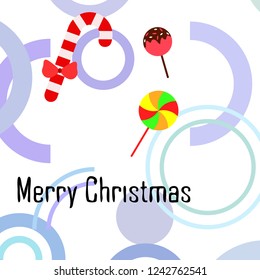 Christmas card, Christmas candy, vector background