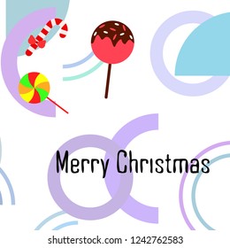 Christmas card, Christmas candy, vector background