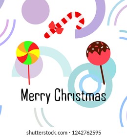 Christmas card, Christmas candy, vector background