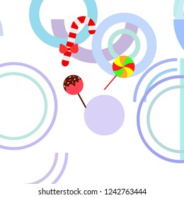 Christmas card, Christmas candy, vector background