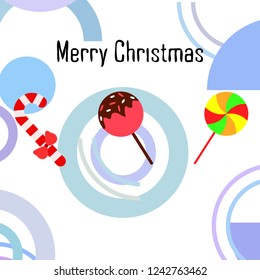 Christmas card, Christmas candy, vector background